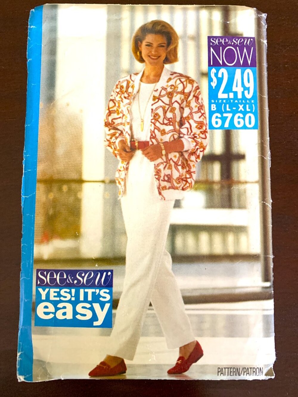 Vintage Uncut Butterick See & Sew Pattern #6760 size L-XL. Misses Jacket & Pants